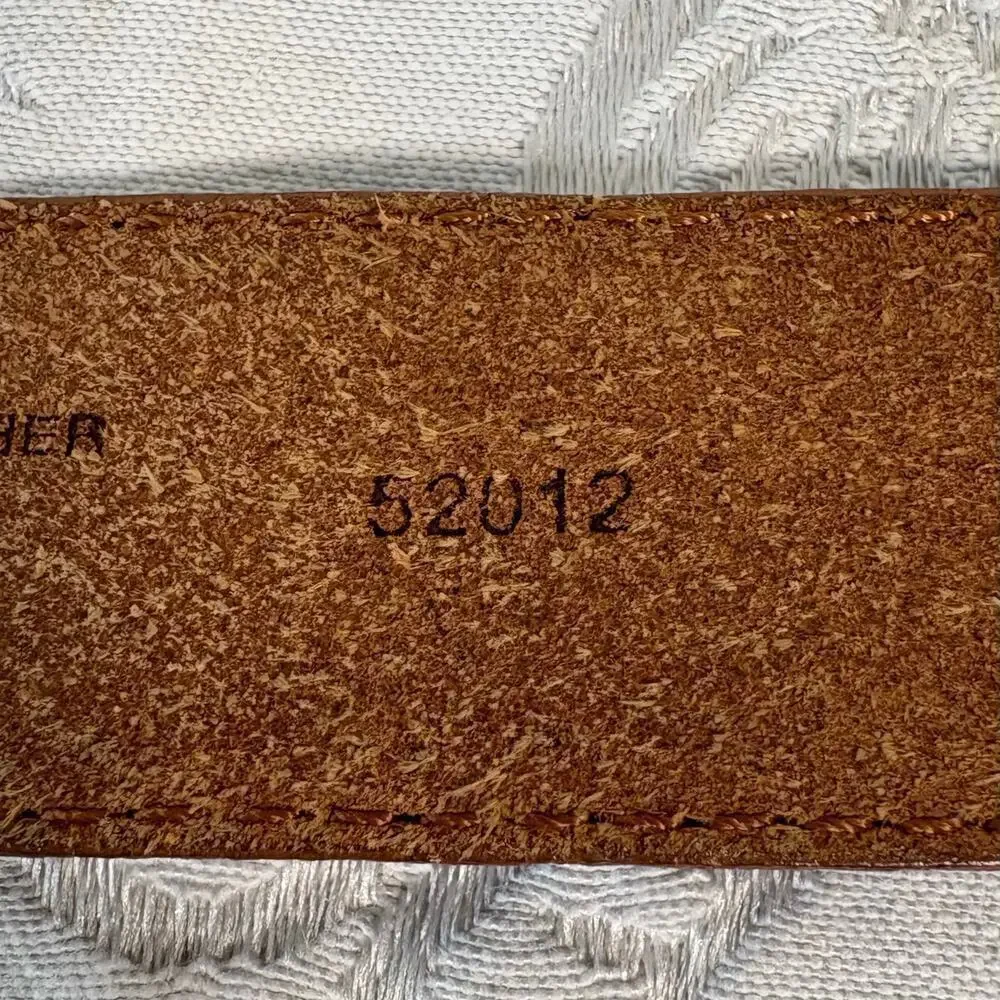 J CREW Leather Belt Men's Saddle Tan Sz36 Granola Cowboy Rustic Western Southern
